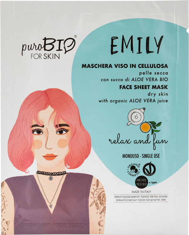 EMILY relax and fun FACE MASK in CELLULOSE - for DRY SKIN