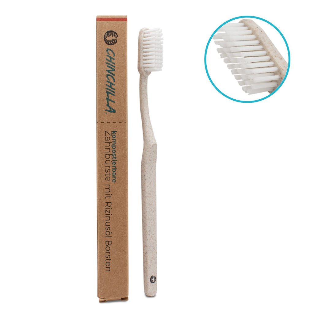 BROSSE À DENTS - MANCHE PAILLE DE BLÉ ET POILS D'HUILE DE RICIN