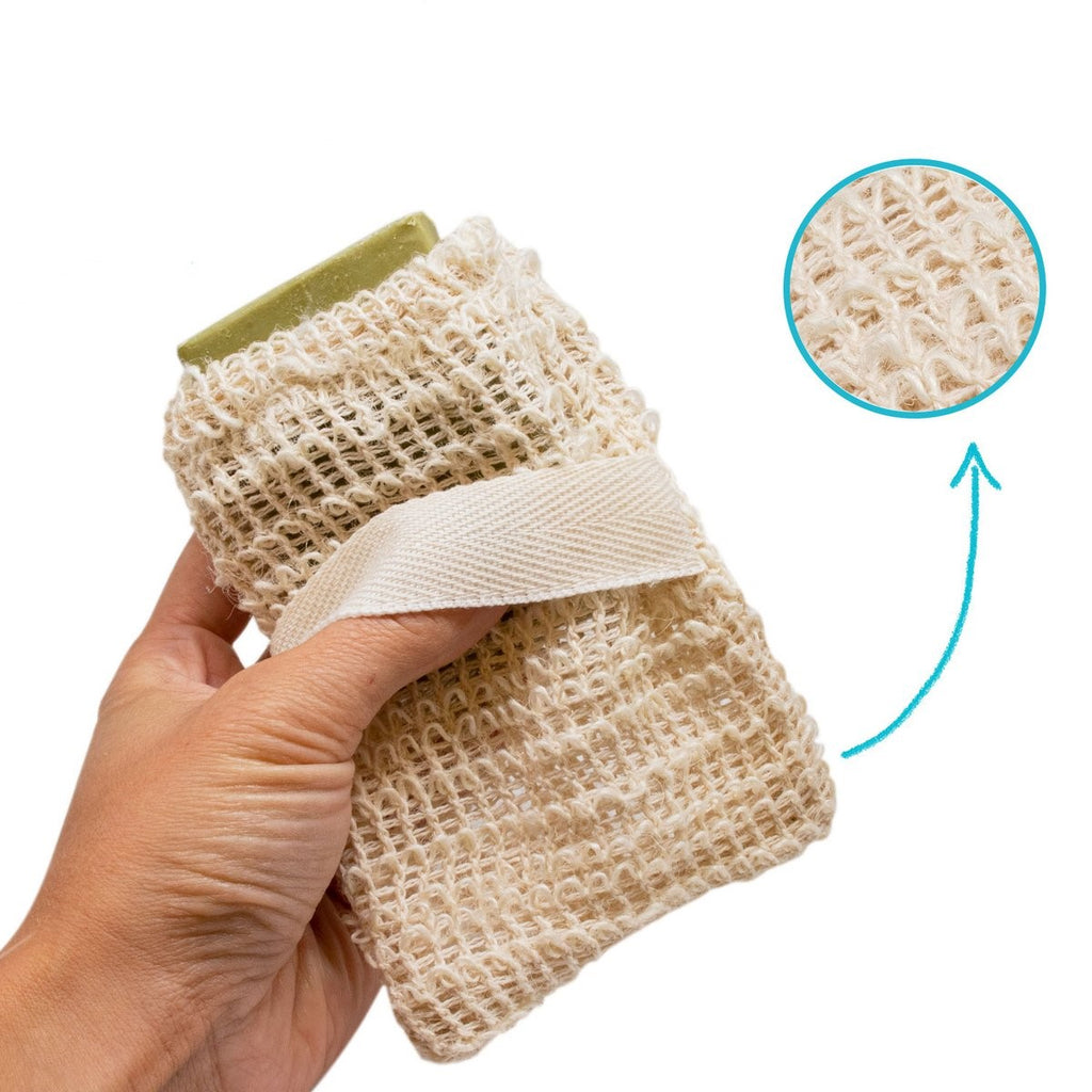 2 SACCHETTI PORTASAPONE DI SISAL