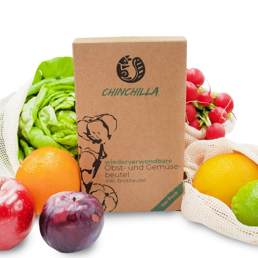 BOLSAS DE FRUTAS Y VERDURAS - 3 BOLSAS DE COMPRA + 1 BOLSA DE PAN