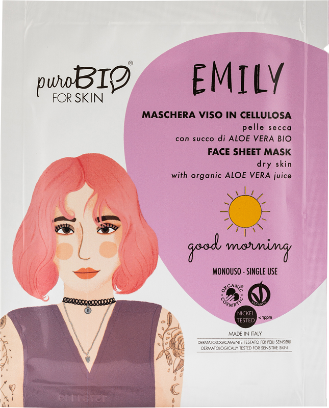 EMILY good morning FACE MASK in CELLULOSE - for DRY SKIN