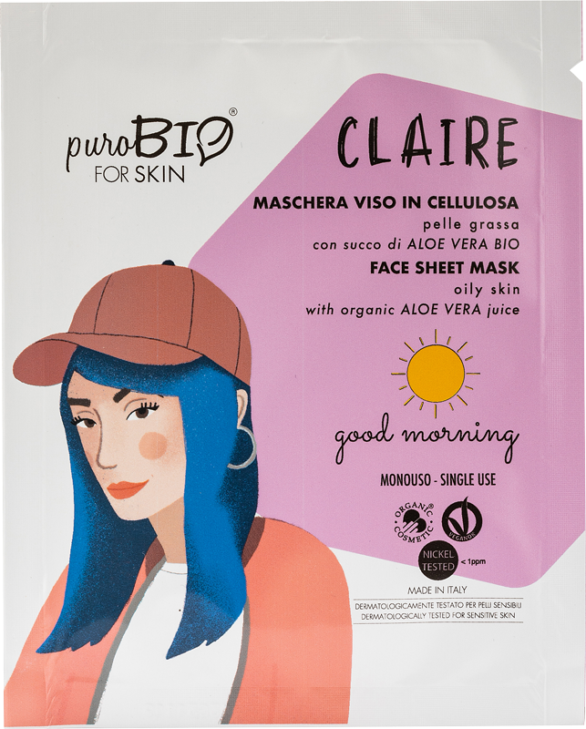 CLAIRE good morning FACE MASK in CELLULOSE - for OILY SKIN